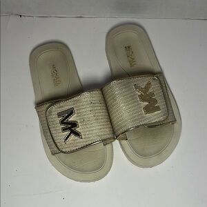 Michael Kors Gold Slide Sandals for Kids